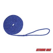 EXTREME MAX Extreme Max 3006.2484 BoatTector Double Braid Nylon Dock Line-1/2" x 20', Blue w Reflective Tracer 3006.2484